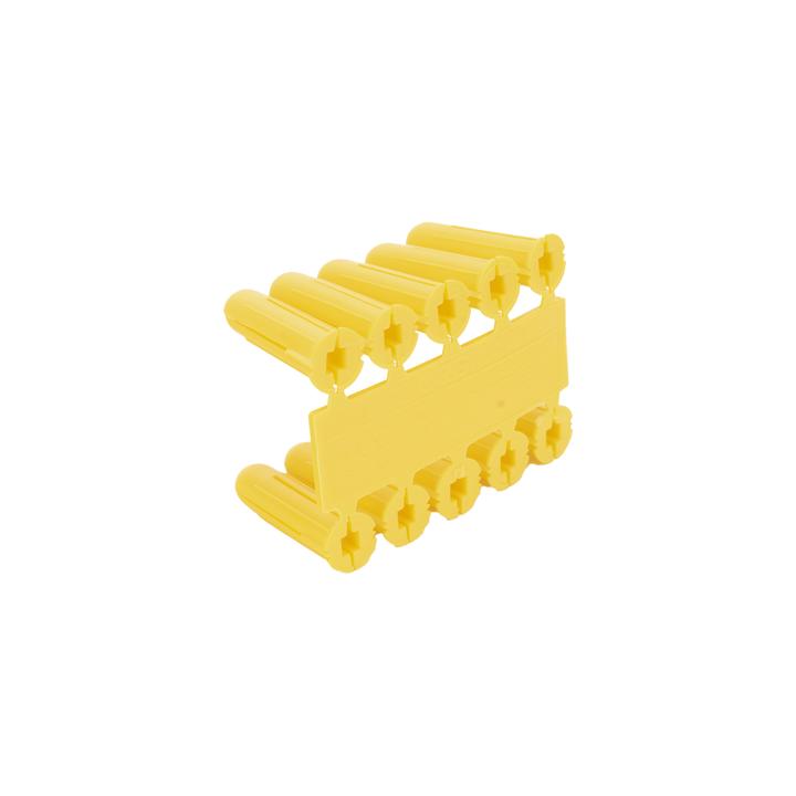 Taquete amarillo 7/32" para tornillos 8mm x 1" (100pzs) (1102-02100)