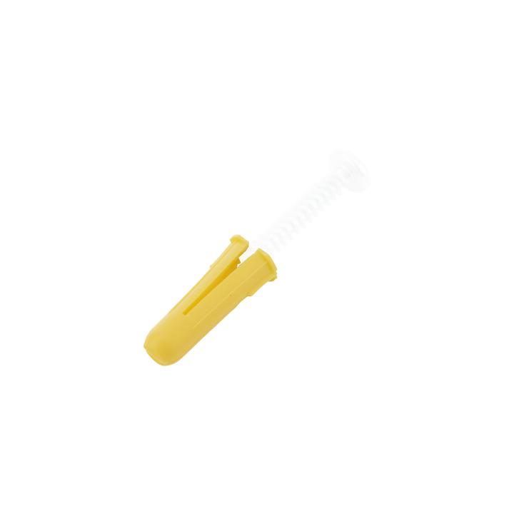 Taquete amarillo 7/32" para tornillos 8mm x 1" (100pzs) (1102-02100)