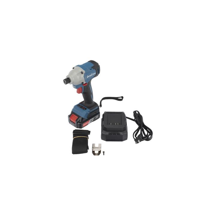 Atornillador de Impacto Inalámbrico 20V / Motor Brushless / Portabrocas Hexagonal 1/4 in / 90-180 Nm Torque / Batería