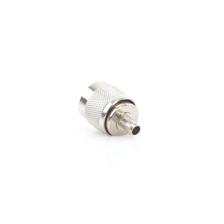 Conector N Macho para 75 Ohm de Anillo Plegable para Cable RG-59, Niquel/Oro/Teflón