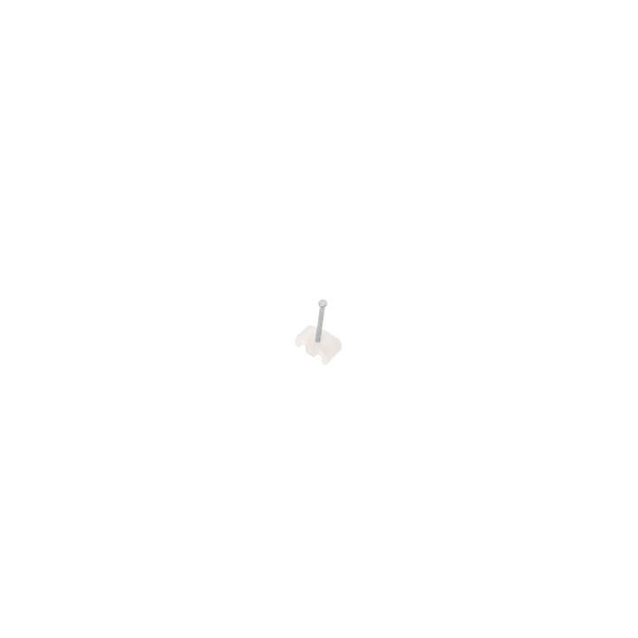 Grapa doble para cable redondo de 4mm color transparente (100pzs) (3401-00100)