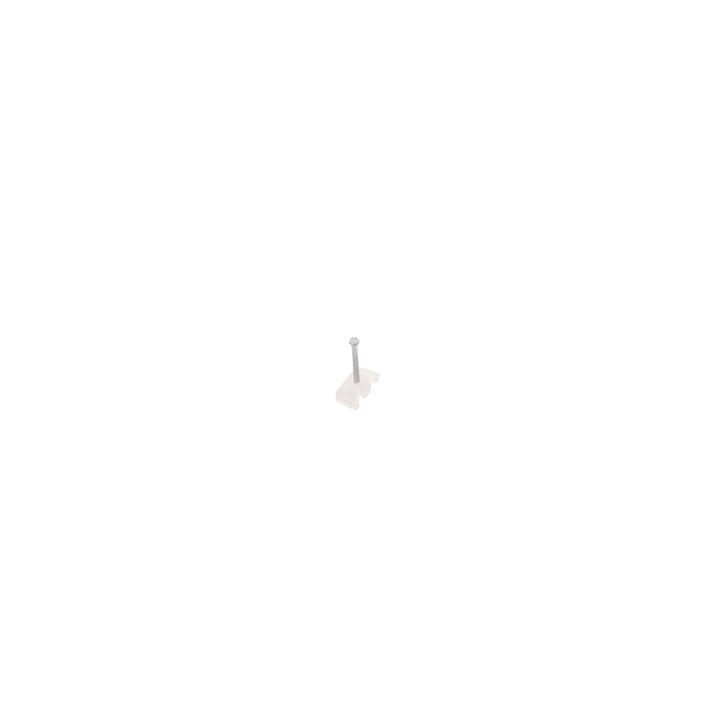 Grapa doble para cable redondo de 4mm color transparente (100pzs) (3401-00100)