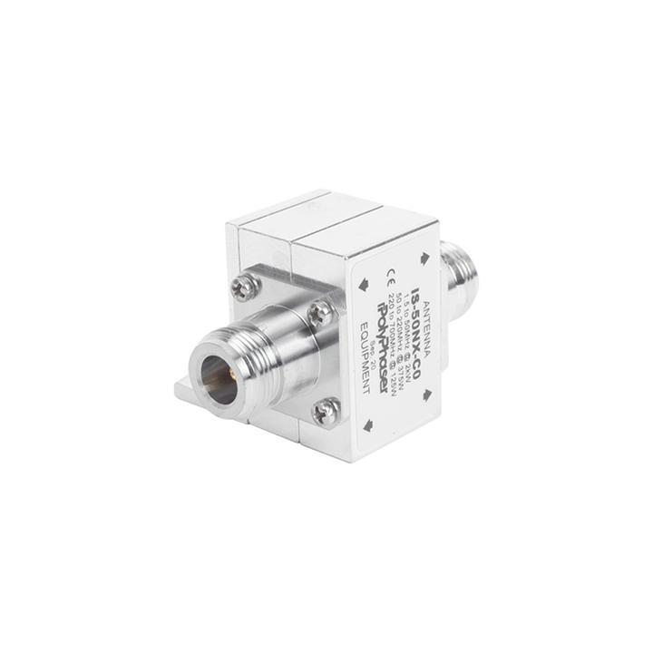 Protector Coaxial RF / 1.5-700 MHz / 50 Ω / Conectores N Hembra / Ceja Lateral / 2 kW