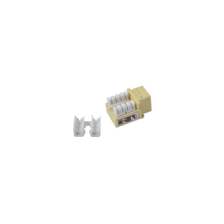 Módulo Jack Keystone Cat5e con Terminación 110 (Punchdown) para Faceplate - Color Amarillo