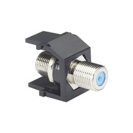 Módulo Acoplador Coaxial Tipo F, Keystone, de 75 Ohms, 3.0 GHz, Color Negro