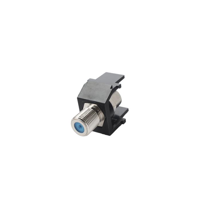 Módulo Acoplador Coaxial Tipo F, Keystone, de 75 Ohms, 3.0 GHz, Color Negro