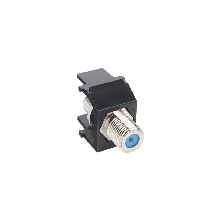 Módulo Acoplador Coaxial Tipo F, Keystone, de 75 Ohms, 3.0 GHz, Color Negro
