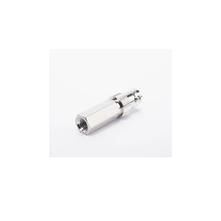 Conector BNC Hembra en 75 Ohm, Tipo Roscable para cable Coaxial RG-59/U, Níquel/ Plata/ Delrin.
