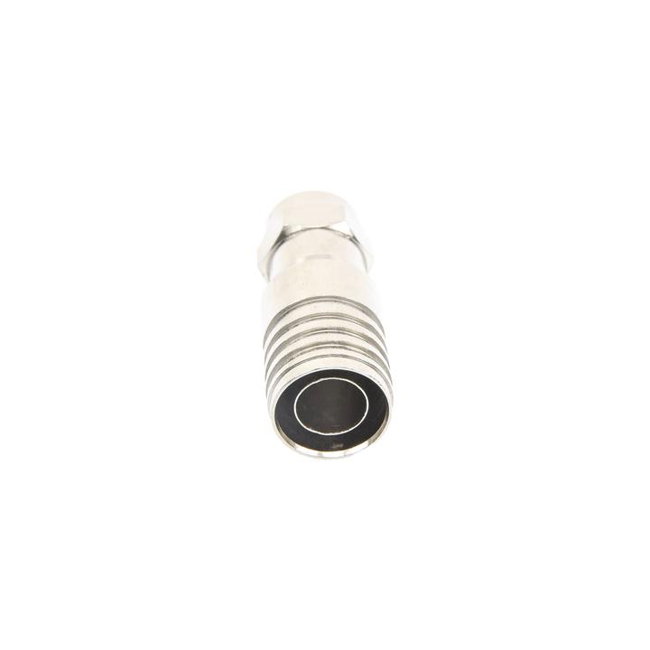 Conector F Macho en 75 Ohm, Plegable para Instalar en Cables Coaxiales RG-11, Cuerpo de Bronce-Niquelado/ Teflón.