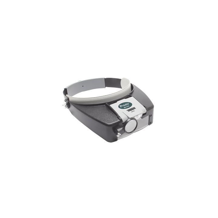 Lampara LED en correa frontal con lentes de aumento 1.8X, 2.6X y 5.8X.