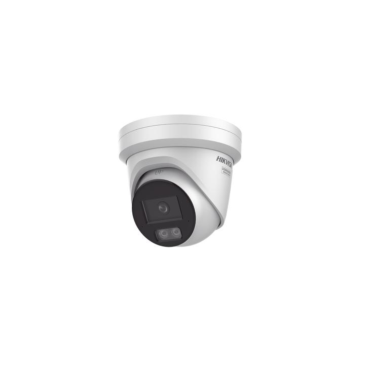 Turret IP 4 Megapixel / Imagen a color 24/7 / Lente 2.8 mm / Luz Blanca 40 mts / Exterior IP67 / Micrófono Integrado /