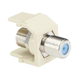 Módulo Acoplador Coaxial Tipo F, Keystone, de 75 Ohms, 3.0 GHz, Color Blanco Mate