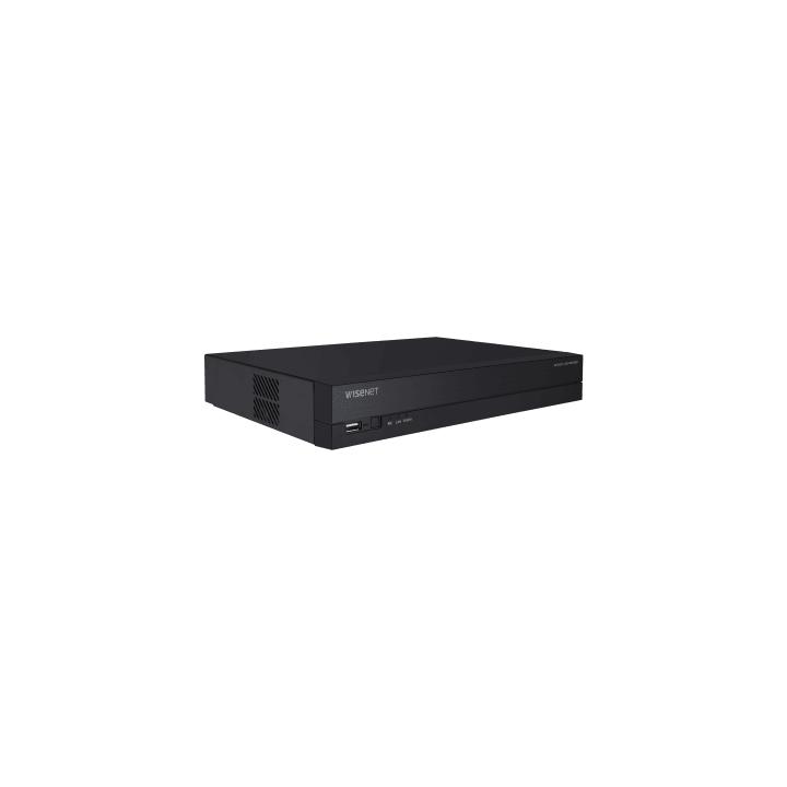 NVR 8 Megapíxel / 8 canales / H.265 / P2P Wisenet / 8 puertos PoE / Incluye 4TB para grabacion / NDAA