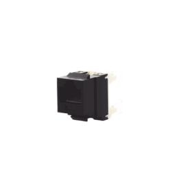 Conector Jack Estilo 110 (de Impacto), Tipo Keystone, Categoría 5e, de 8 Posiciones y 8 Cables, Color Negro