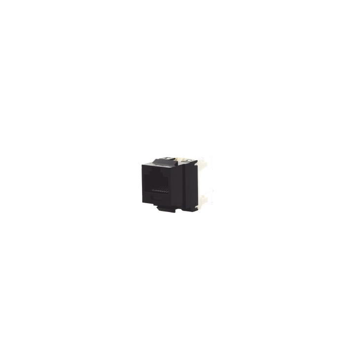 Conector Jack Estilo 110 (de Impacto), Tipo Keystone, Categoría 5e, de 8 Posiciones y 8 Cables, Color Negro