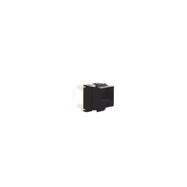 Conector Jack Estilo 110 (de Impacto), Tipo Keystone, Categoría 5e, de 8 Posiciones y 8 Cables, Color Negro
