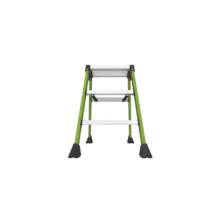 Escalera Plegable 2 Peldaños de Fibra de Vidrio / Tamaño 66 cm ( 2' 2").