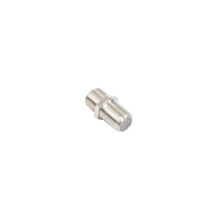 Adaptador Barril para 75 Ohm, de Conector F Hembra a F Hembra, Níquel/ Estaño/ Polietileno.
