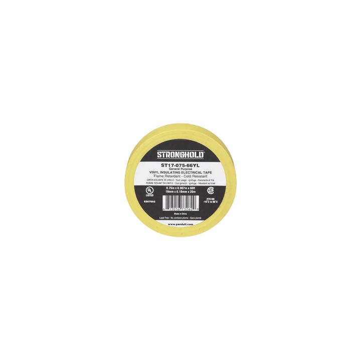 Cinta Eléctrica STRONGHOLD para Aislar, de PVC, Uso General Reparación y Mantenimiento, Grosor de 0.18mm (7 mil),