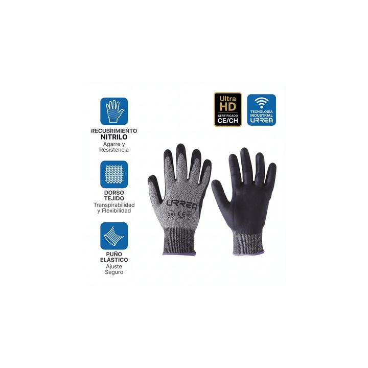 Guantes talla extra grande supraneema con recubrimiento de nitrilo.