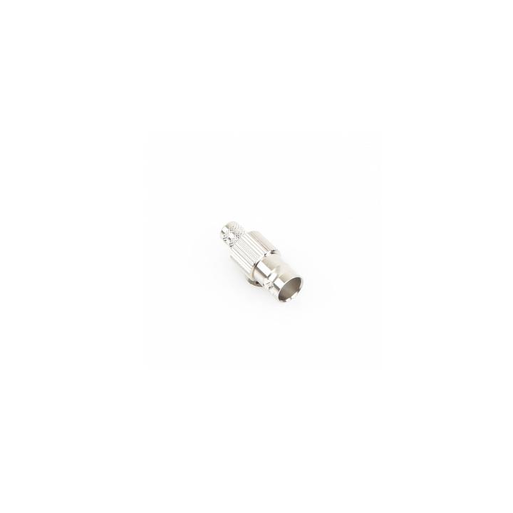 Conector BNC Hembra de 75 Ohm, Anillo Plegable para Cable RG-6/U, Níquel/ Oro/ Teflón.