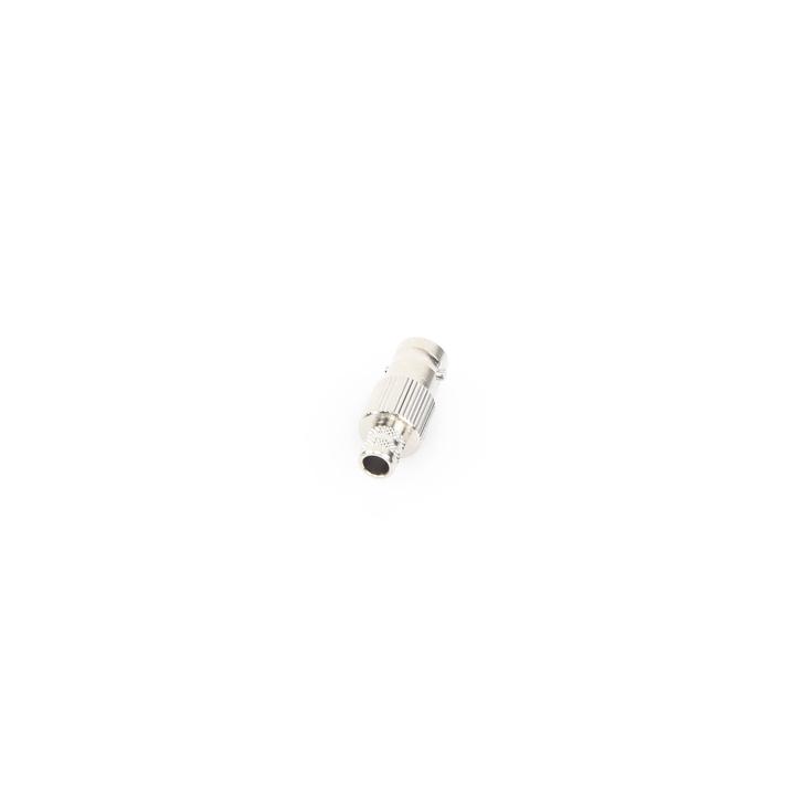 Conector BNC Hembra de 75 Ohm, Anillo Plegable para Cable RG-6/U, Níquel/ Oro/ Teflón.