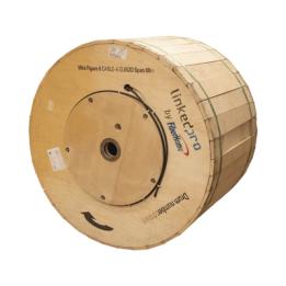 Carrete de 4 Kilómetros de Fibra Óptica Aérea Mini Figura 8, G.652D, Monomodo de 6 Hilos, Exterior, Span 80, Loose