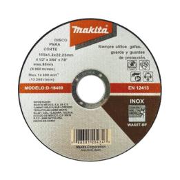 Disco de Corte de 7/8" de acero inoxidable, diámetro de 4-1/2"