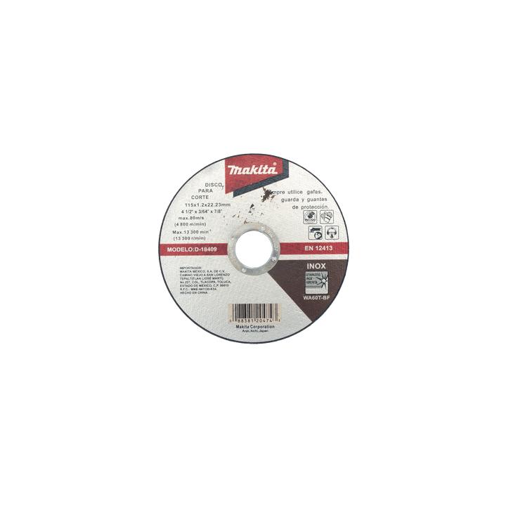 Disco de Corte de 7/8" de acero inoxidable, diámetro de 4-1/2"