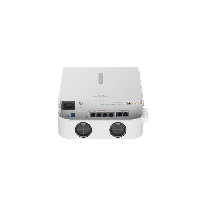 Switch PoE para exterior / Administración en la nube / Con 4 puertos 10/100 Mbsp PoE af/at / 2 Puertos Uplink 10/100
