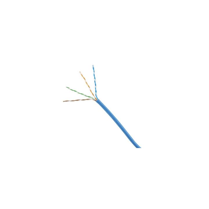Bobina de Cable UTP 305 Metros (1000 Pies) de Cobre, Azul, Categoría 6 (24 AWG), 1000Mbps, LSZH (Bajo Humo, Cero