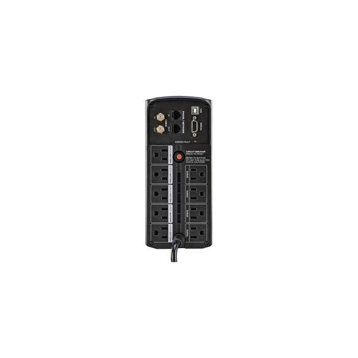 UPS de 850 VA/510 W, Topología Línea Interactiva, Entrada 120 Vca NEMA 5-15P, Tipo Mini Torre, Con 9 Tomas NEMA 5-15R