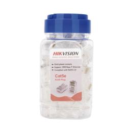 Bote con 100 Piezas de Plug Modular RJ45 / Cat 5e / Chapado en Oro a 15 Micras / Sin Blindaje / Facil Instalación /