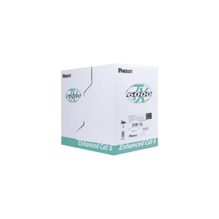 Bobina de Cable UTP 305 Metros (1000 Pies) de Cobre, TX6000? PanNet, Reelex, Gris Internacional, Categoría 6 Mejorado