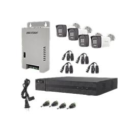 Kit HiLook Audio Bidireccional TurboHD 1080p / DVR Metalico 4 Canales / 4 Cámaras Bala (Exterior) con Bocina y