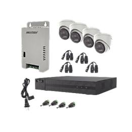 Kit HiLook Audio Bidireccional TurboHD 1080p / DVR Metalico 4 Canales / 4 Cámaras Eyeball (Exterior) con Bocina y