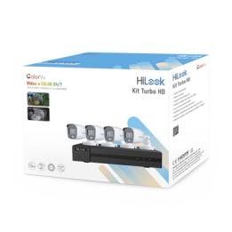 Kit TurboHD 1080p / DVR 4 Canales / 4 Cámaras Bala ColorVu con Micrófono Integrado / Fuente de Poder / Accesorios de