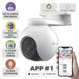 PT WiFi / (3K) 5MP / Visión 360° / Detección humana / Detección de Vehiculo / Audio de Dos Vías / Sirena / Luz