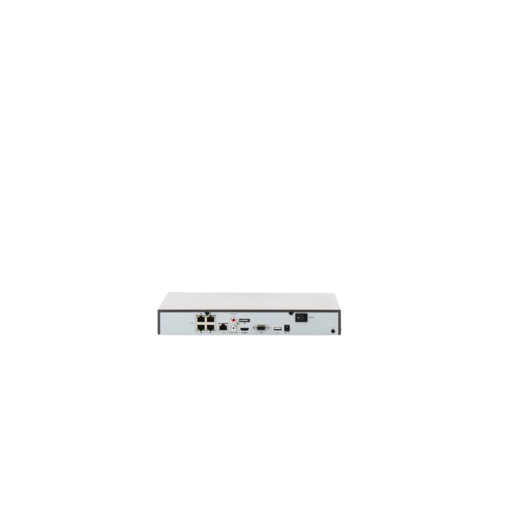 NVR 8 Megapixel (4K) (Compatible con Cámaras ACUSENSE) / 4 canales IP / 4 Puertos PoE+ / 1 Bahía de Disco Duro /