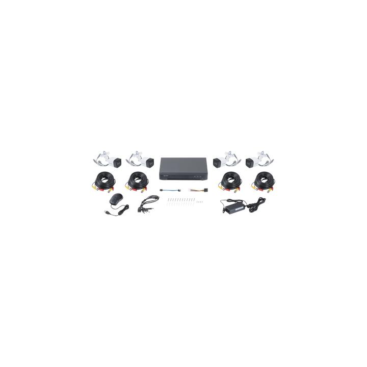 (MICRÓFONO INTEGRADO) KIT TURBOHD 5 Megapixel / DVR 4 Canales / 4 Cámaras Bala con Micrófono Integrado (exterior 2.8