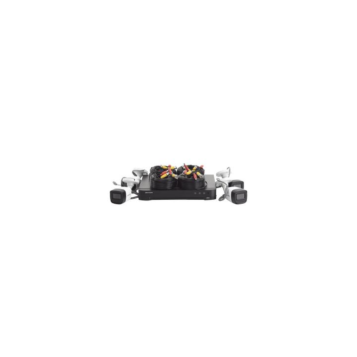 (MICRÓFONO INTEGRADO) KIT TURBOHD 5 Megapixel / DVR 4 Canales / 4 Cámaras Bala con Micrófono Integrado (exterior 2.8