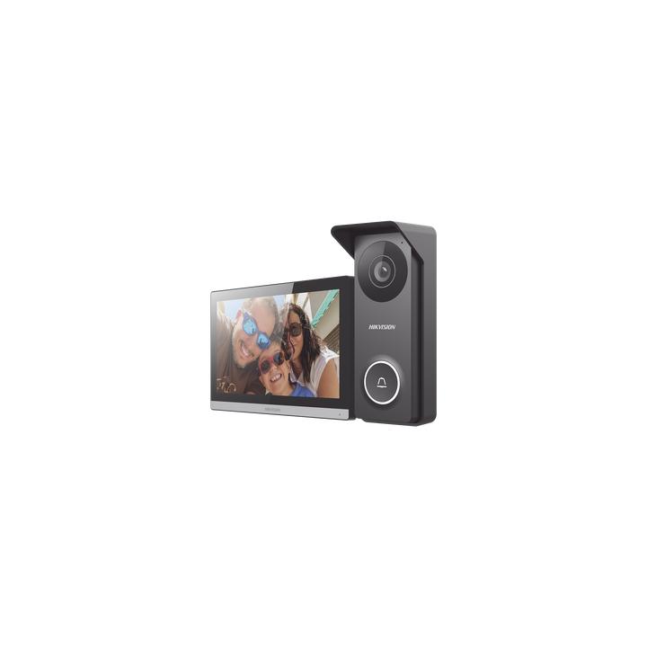 Kit de Videoportero Hibrido TurboHD con Pantalla LCD touch de 7" Wi-Fi / Frente de Calle para Exterior Metalico / 720p