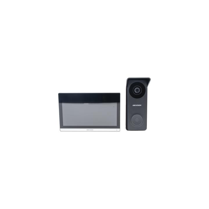 Kit de Videoportero Hibrido TurboHD con Pantalla LCD touch de 7" Wi-Fi / Frente de Calle para Exterior Metalico / 720p