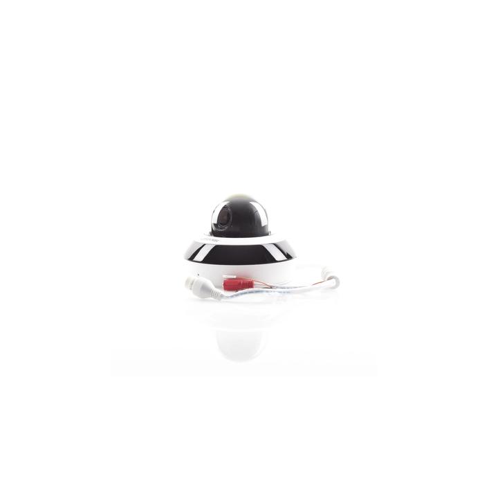 Mini Domo PTZ IP 4 Megapixel / 4X Zoom / H.265+ / 20 mts IR EXIR / WDR / PoE / IK10 /Exterior IP66 / DarkFighter /