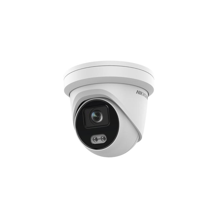 Turret IP 4 Megapixel / Imagen a color 24/7 / Lente 4 mm / Luz Blanca 40 mts / Exterior IP67 / Micrófono Integrado /