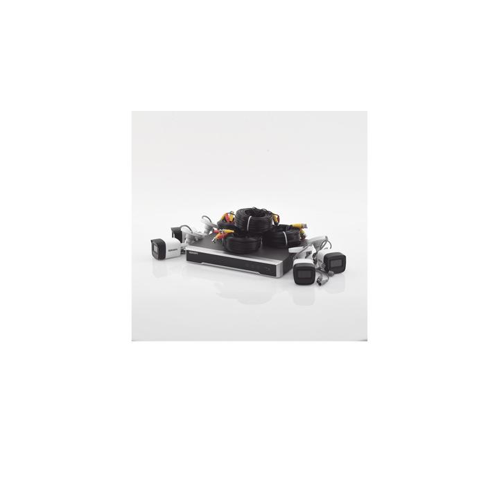 Kit TURBOHD 5 Megapixel / DVR 4 Canales / 4 Cámaras de 5 Megapixel con Micrófono Integrado / 4 Cables 18 Metros /