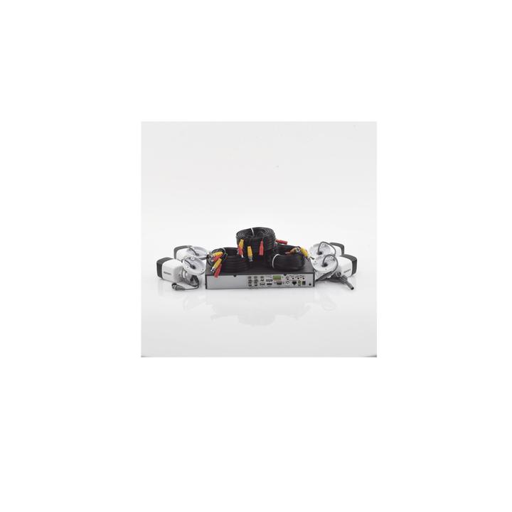 Kit TURBOHD 5 Megapixel / DVR 4 Canales / 4 Cámaras de 5 Megapixel con Micrófono Integrado / 4 Cables 18 Metros /