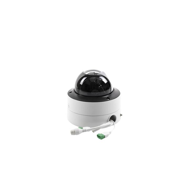 Domo IP 4 Megapixel / Imagen a Color 24/7 / Lente 3.6 - 9 mm / Luz Blanca 40 mts / WDR 130 dB / Exterior IP67 / IK10 /