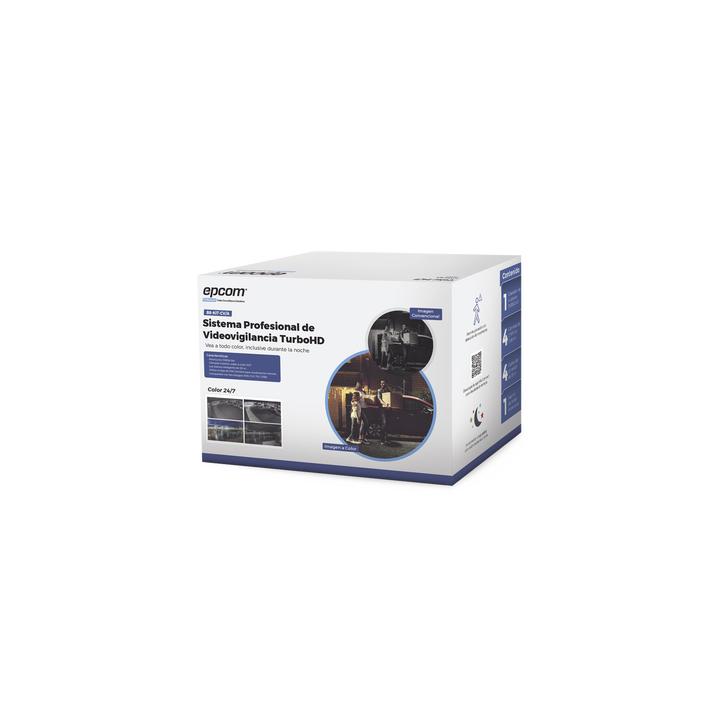 Kit TurboHD 1080p / DVR 8 Canales / 8 Cámaras Bala ColorVu con Microfono Integrado / Fuente de Poder / Accesorios de