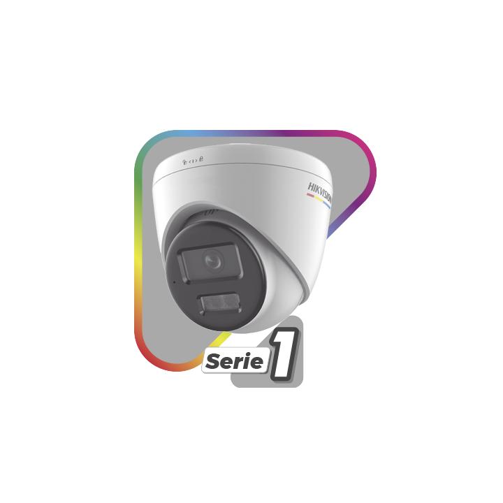 [Dual Light + ColorVu] Turret IP 4 Megapixel / Lente 2.8 mm / 30 mts IR + 30 mts Luz Blanca / Micrófono Integrado /